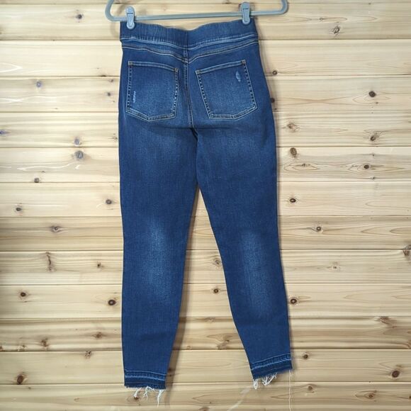 SPANX Distressed Ankle Skinny Jeans Medium Wash Womens Medium 20203 - Picture 5 of 11